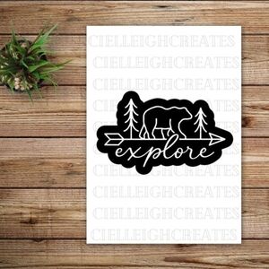 *2 for $20* Explore Bear Trees vinyl decal Sticker Handcrafted